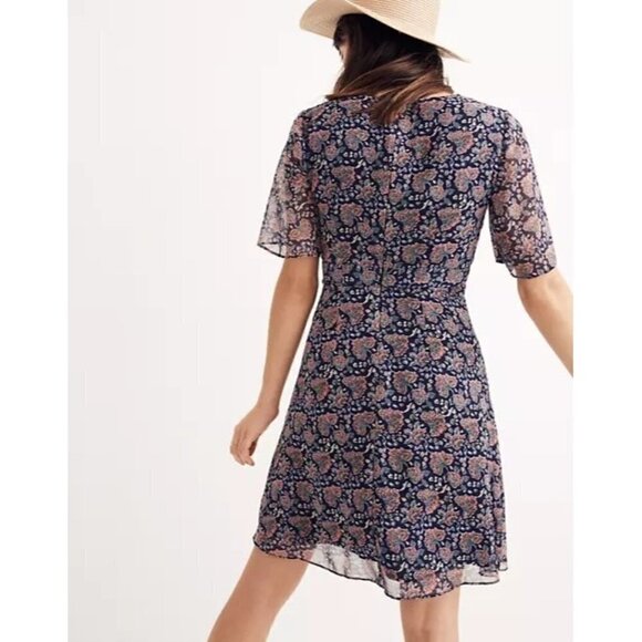 Madewell Orchard Flutter Sleeve Mini Dress 4 - Picture 2 of 8